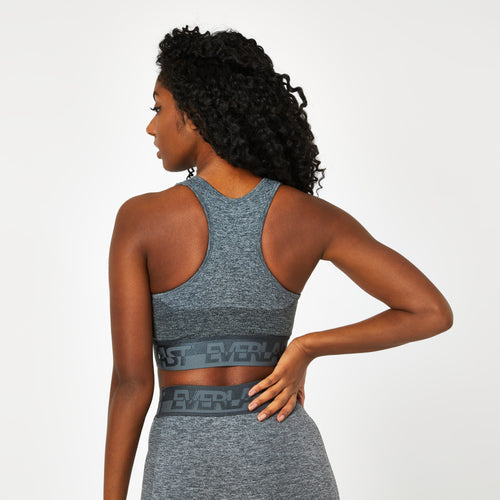 Charcoal Seamless Panelled Sports Bra - Everlast