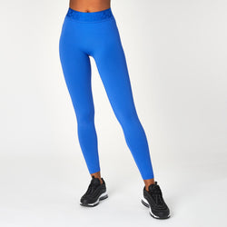 Cobalt Blue Womens Seamless Taped Leggings