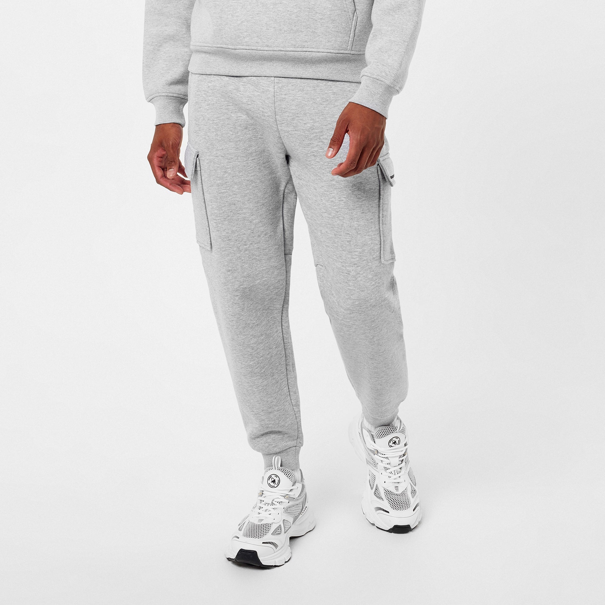 Men's Cargo Track Pants - Everlast - Grey Marl