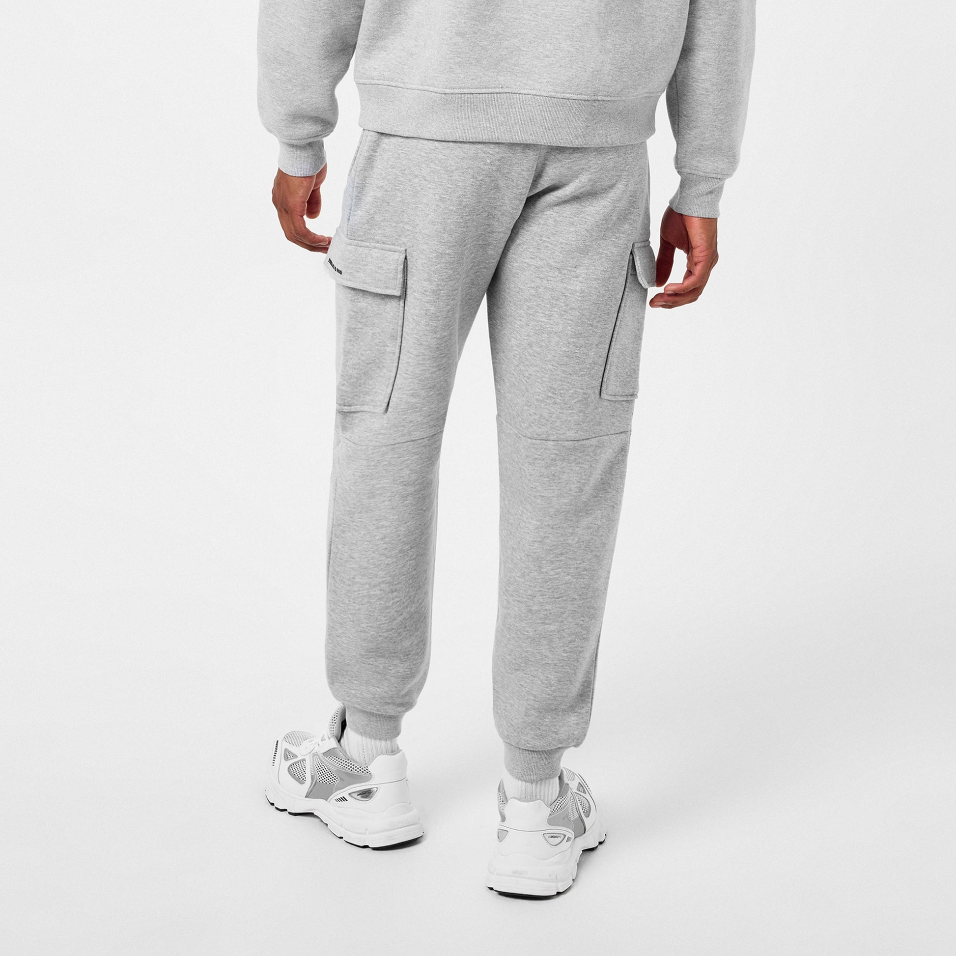 Men's Cargo Track Pants - Everlast - Grey Marl