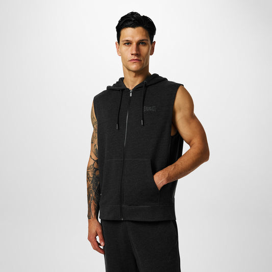 Men's Box Sleeveless Hoodie - Charcoal view 2