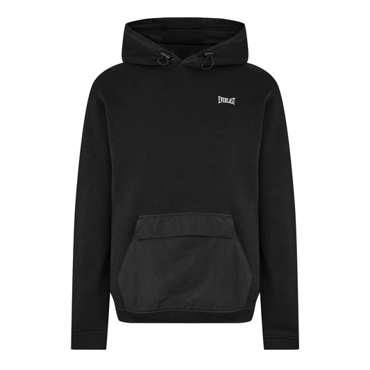 Mens Contrast Panel Hoodie - Black view 1