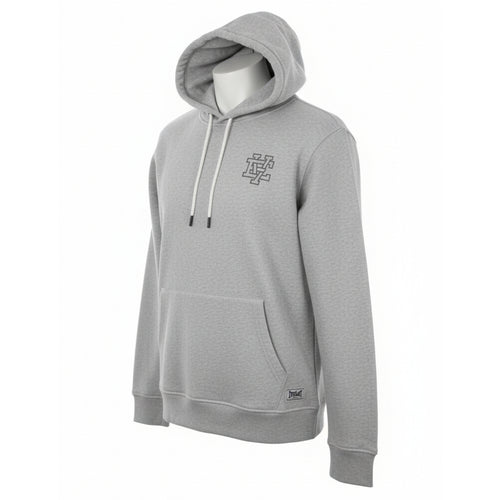 Mens Logo Lock Up Hoodie Gray