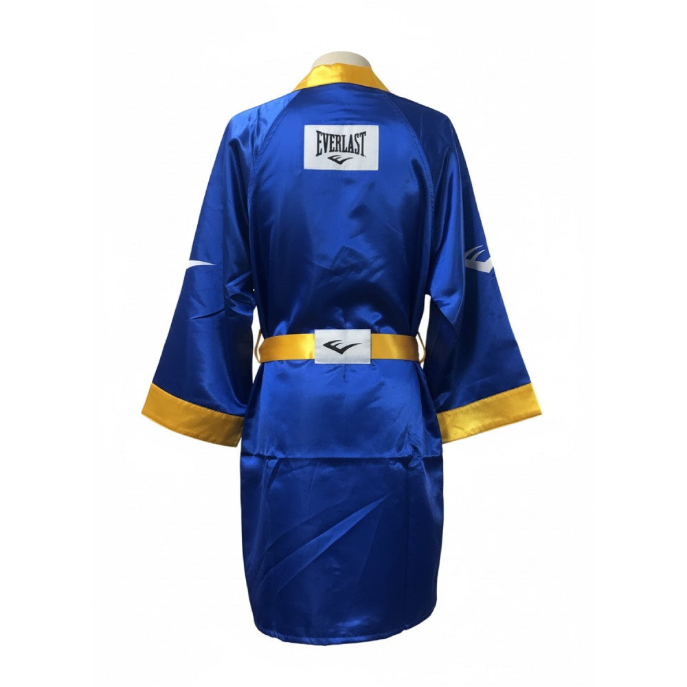3/4 Length Boxing Robe Blue/Gold