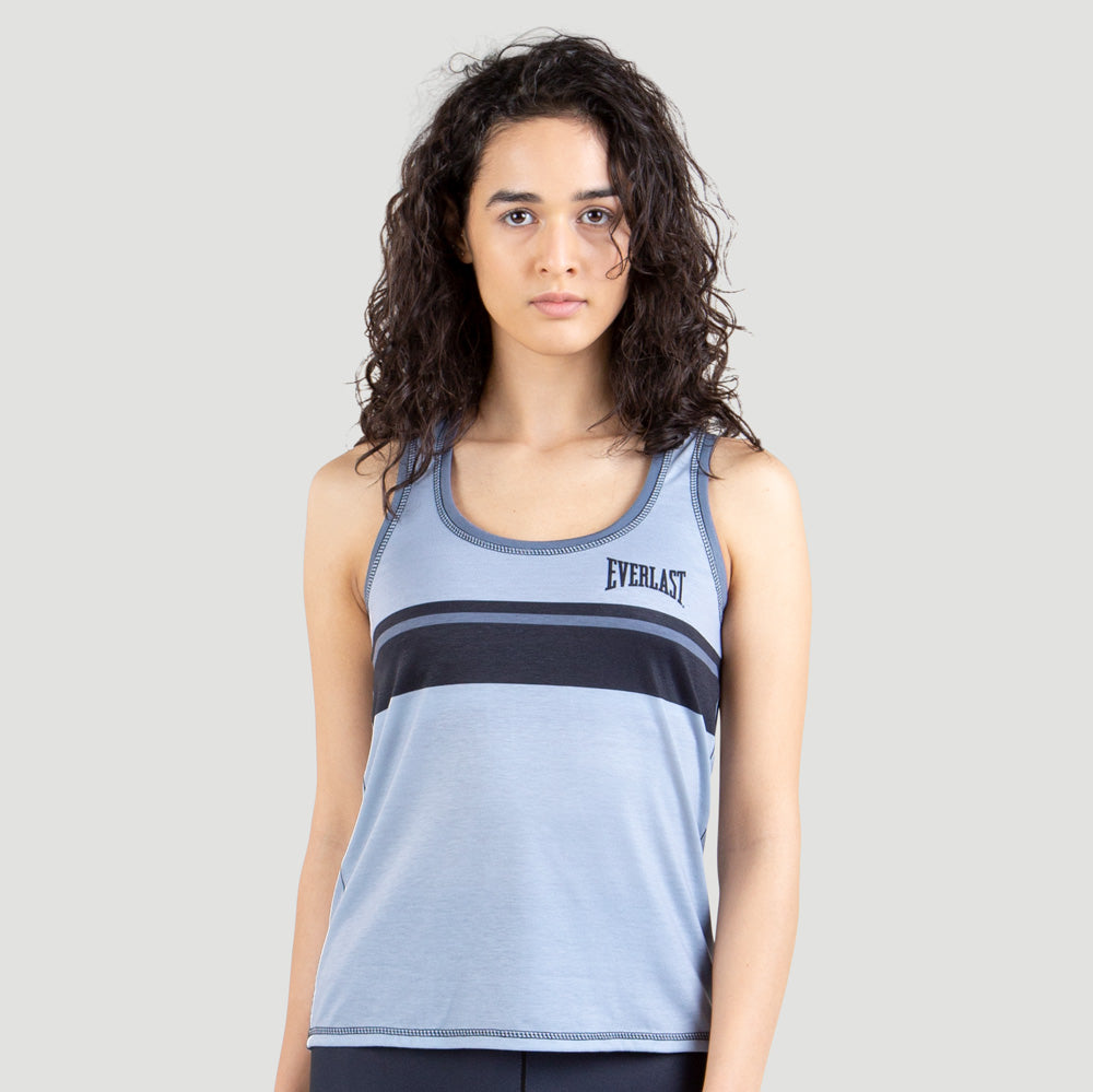 Grey/Black Trainer Tank - Stripe