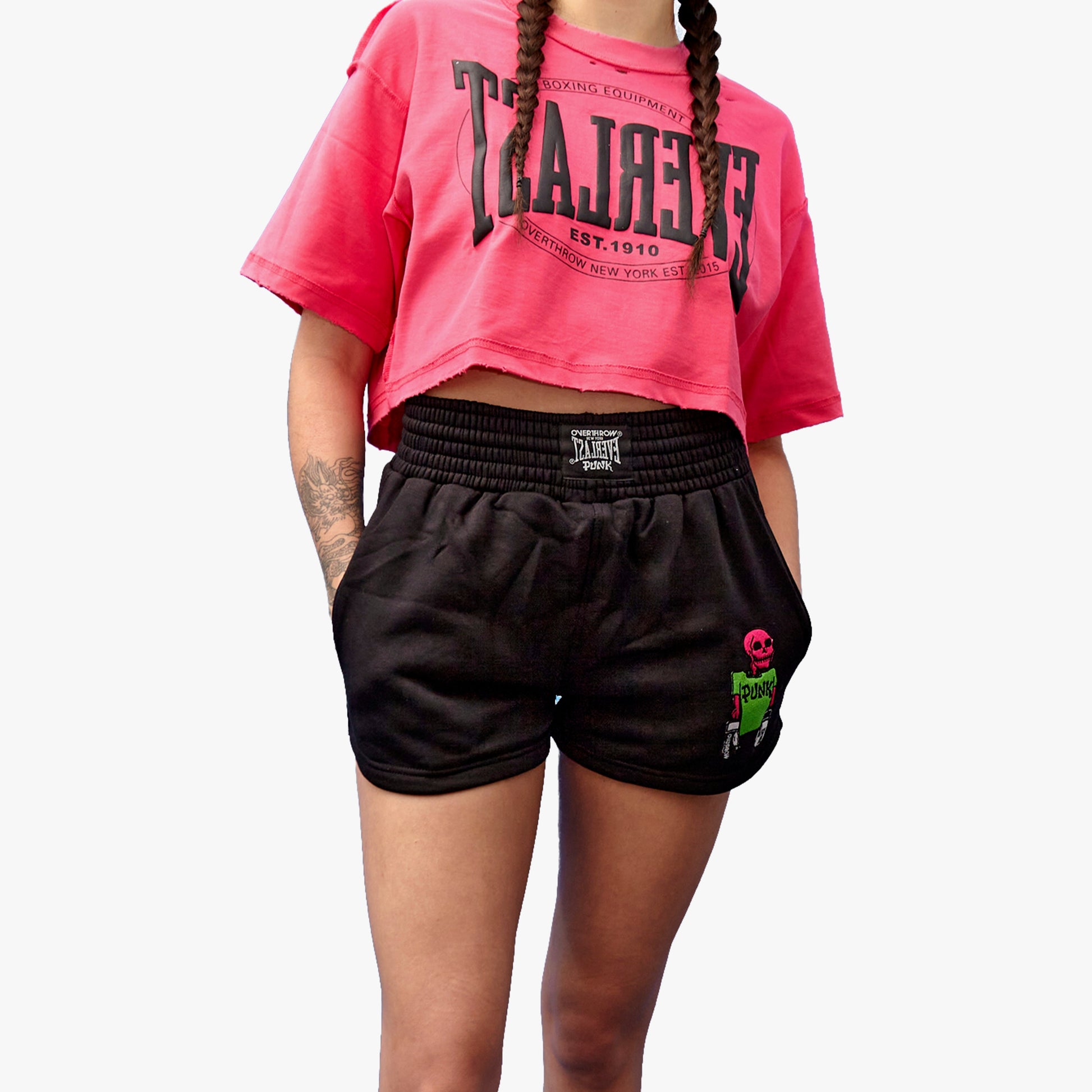 Black Punk Bones Shorts