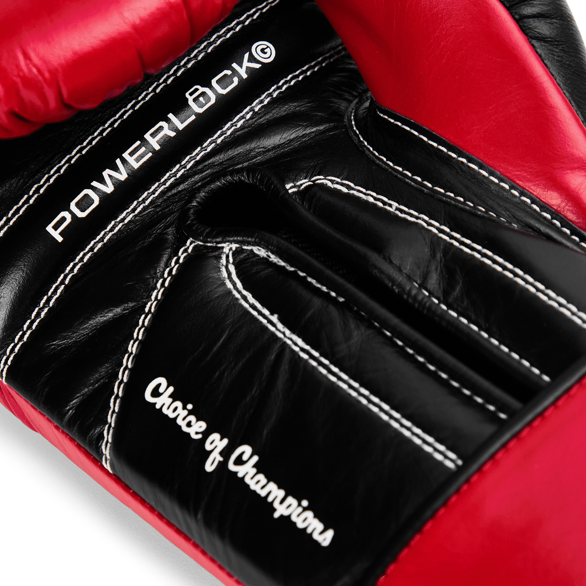 CLose up of Powerlock OG Pro Training Glove Hook & Loop Red