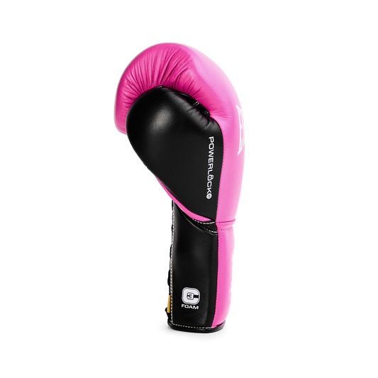 Powerlock OG Laced Training Gloves and 1910 Hand Wraps Pink/Black view 2