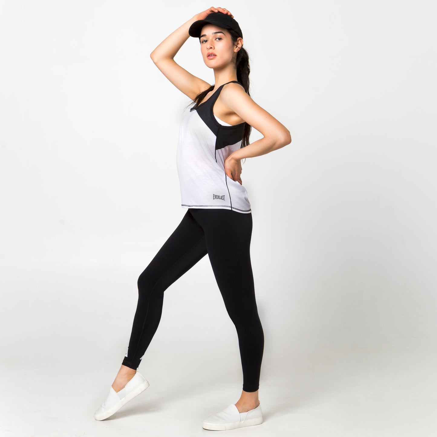 Women's Color-Block Trainer Tank Black/White