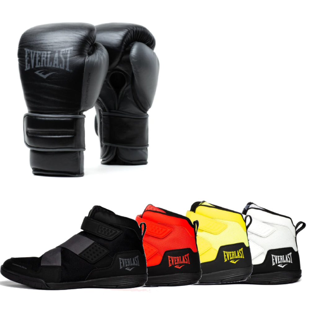 Powerlock Black Glove and Shoe Bundle White