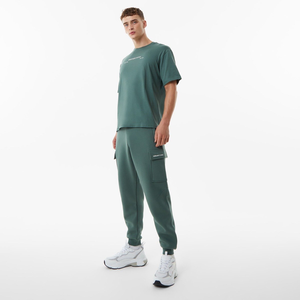 Men's Cargo Track Pants - Everlast - Dark Forest