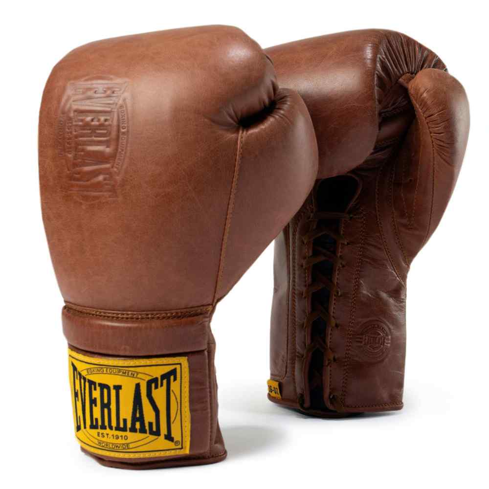 Brown 1910 Pro Laced Boxing Gloves