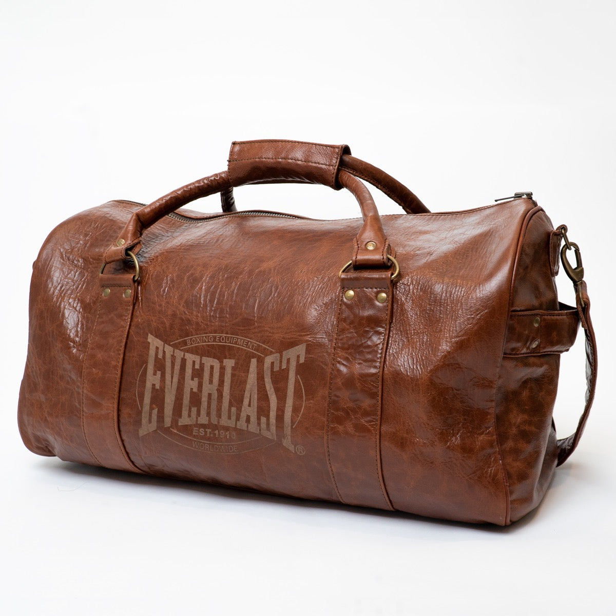 Everlast 1910 Leather Gym Duffel Bag