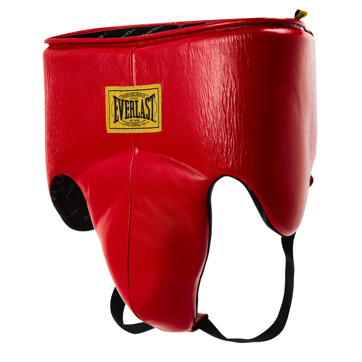 1910 Pro Leather Groin Protector Lace Up Red