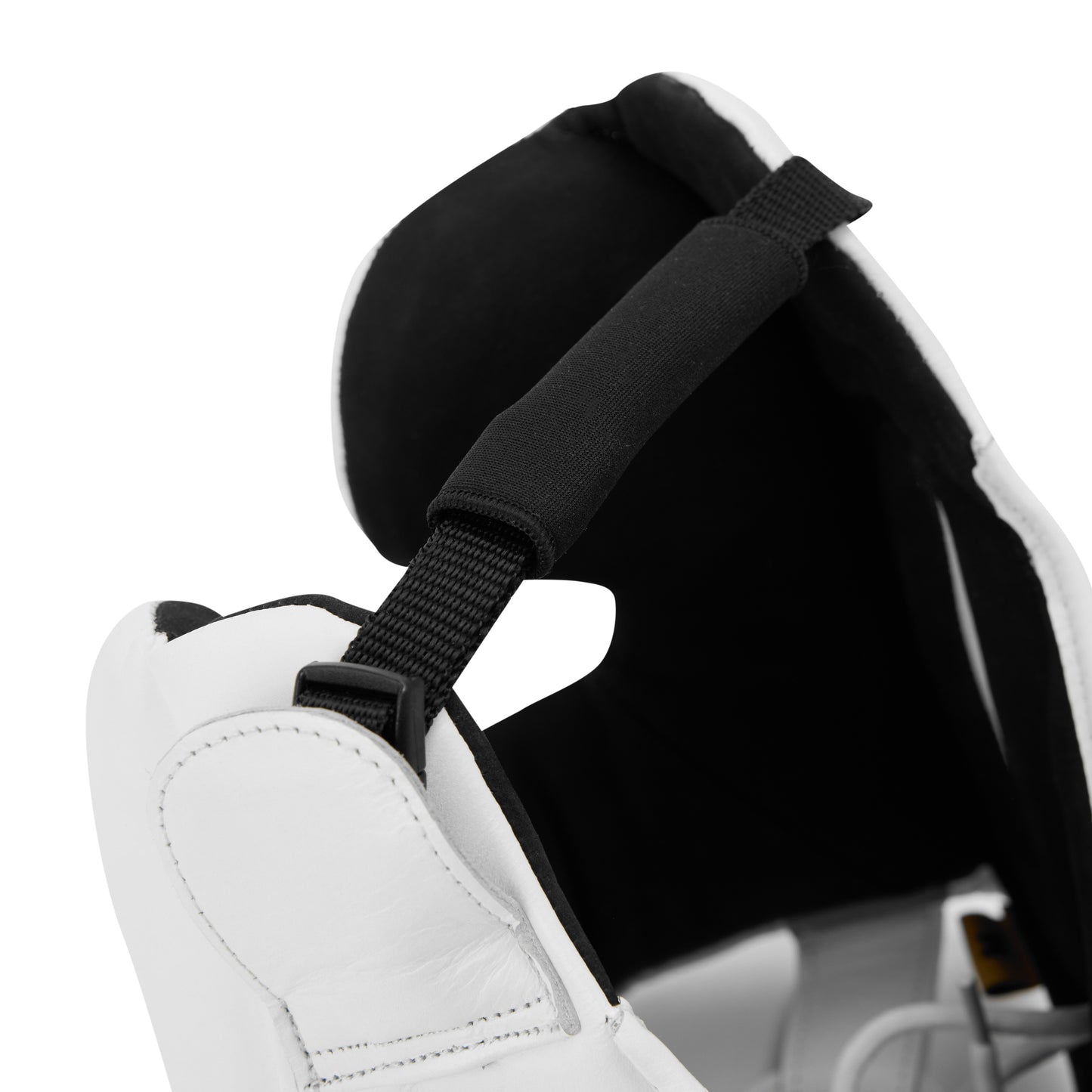 Elite Pro Leather Headgear with Cheek White