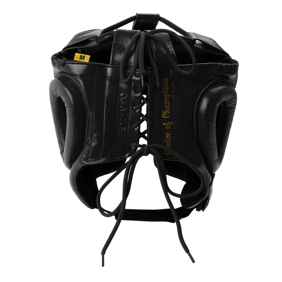 Everlast 1910 Pro Leather Headgear Lace Up boxing headgear view 1