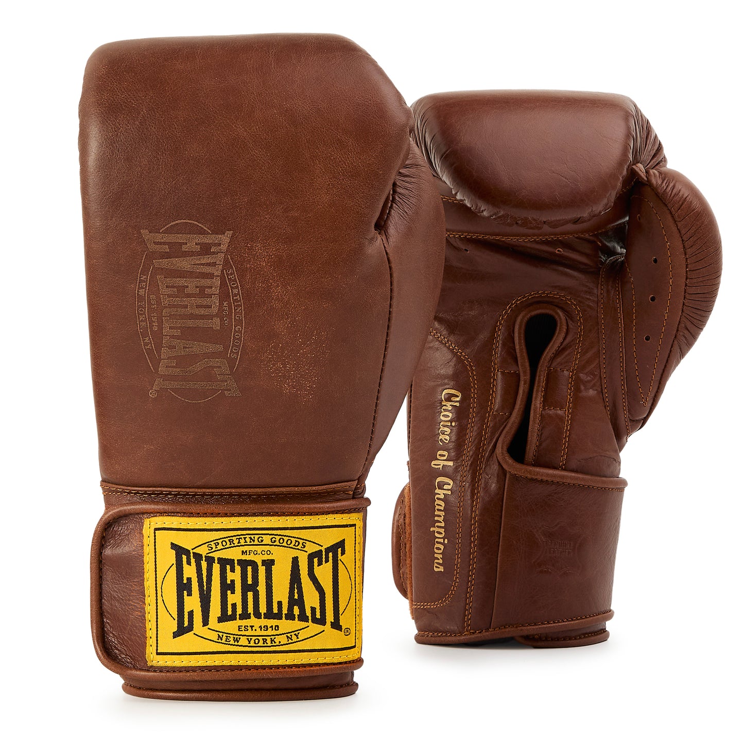1910 Pro Hook and Loop Training Boxing Gloves Brown