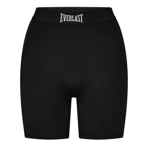 Black athletic shorts with 'Everlast' branding 