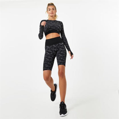 Women's Seamless Camo Cycling Shorts