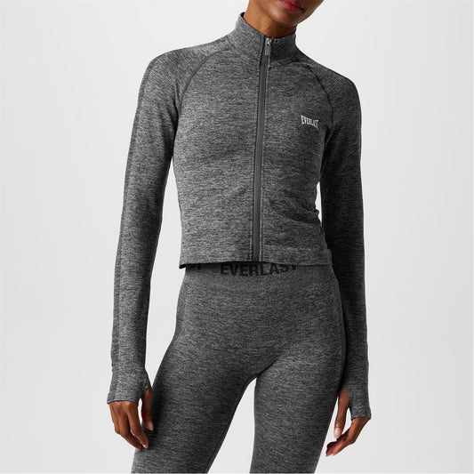 Womens Seamless Zip Through Funnel