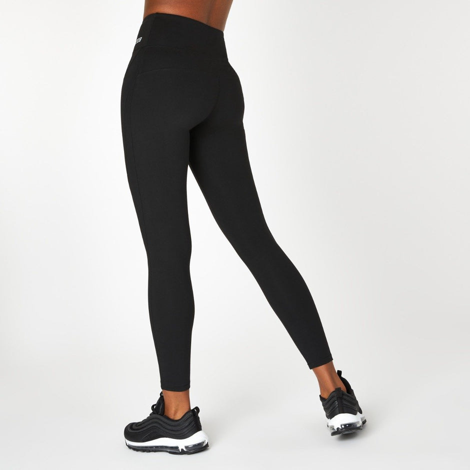 Everlast Leggings Donna Myrtle W In Cotone Nero Con Stampa Logo