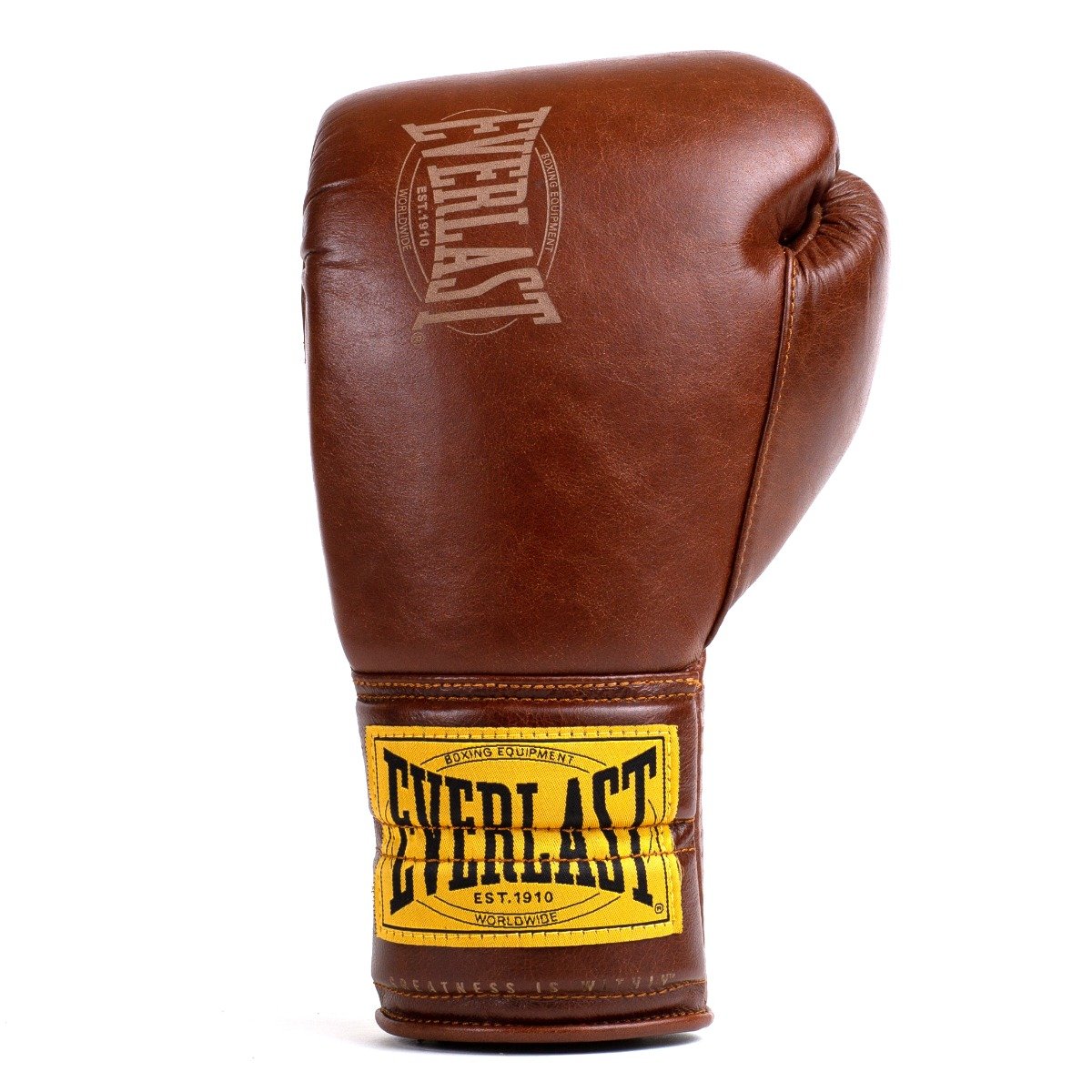 1910 Brown Laced Sparring Gloves - Everlast