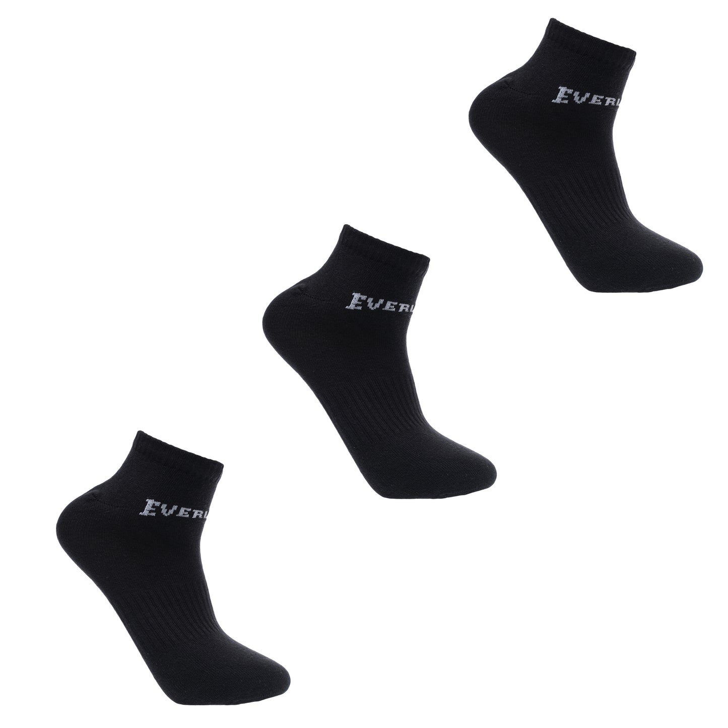 Men's Sneaker Socks 3 Pack - Black
