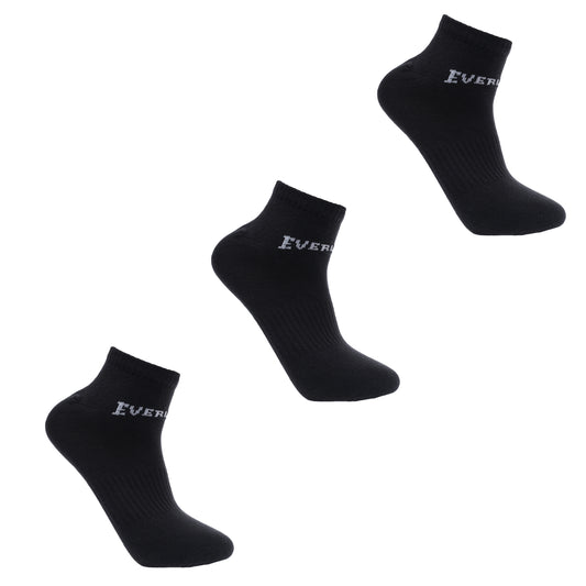 Men's Sneaker Socks 3 Pack - Black view 2