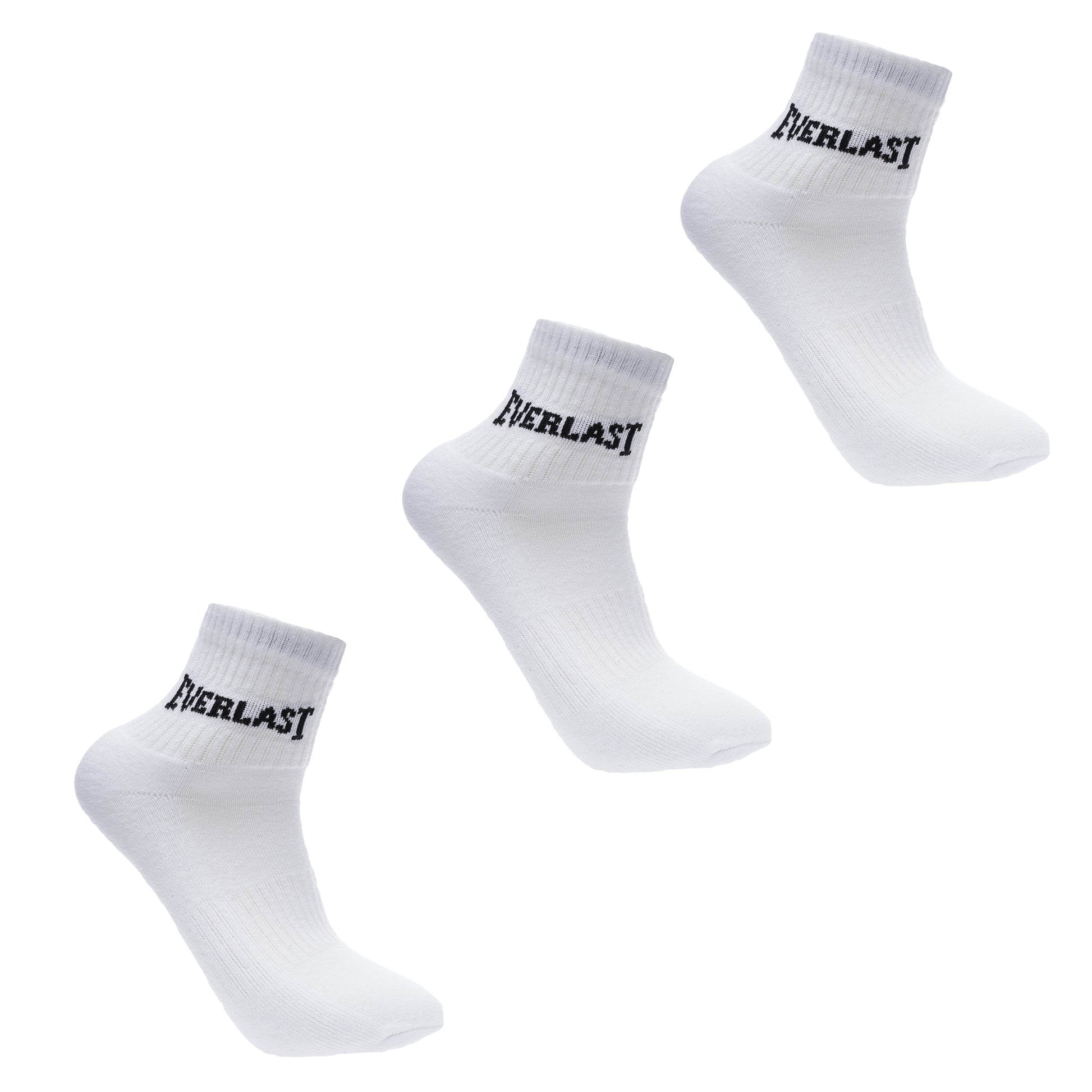 Men's Quarter Socks 3 Pack - White