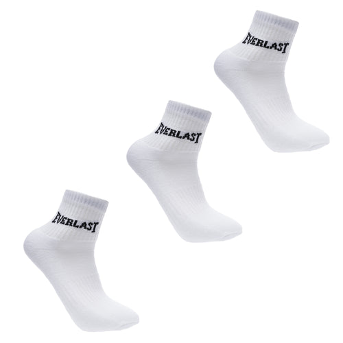 Men's Quarter Socks 3 Pack - White