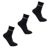 Men's Quarter Socks 3 Pack - Black