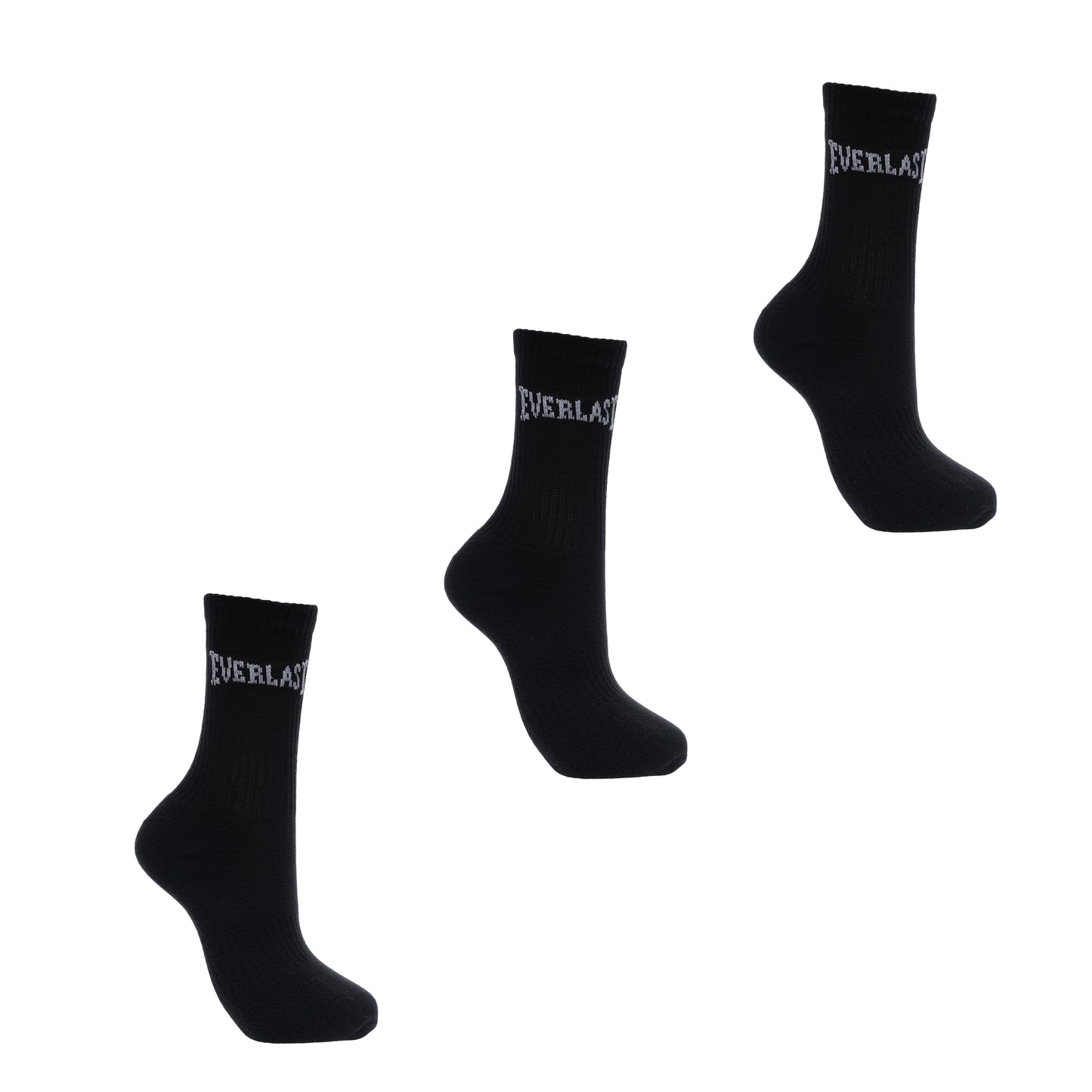 Men's Crew Socks 3 Pack - Black