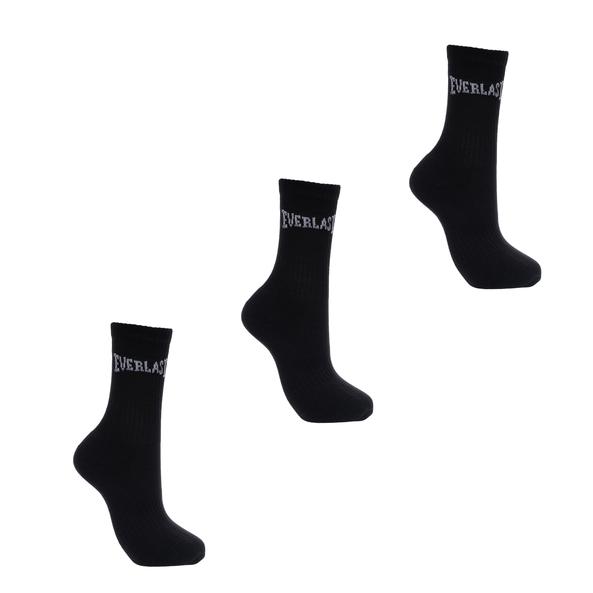 Men's Crew Socks 3 Pack - Black