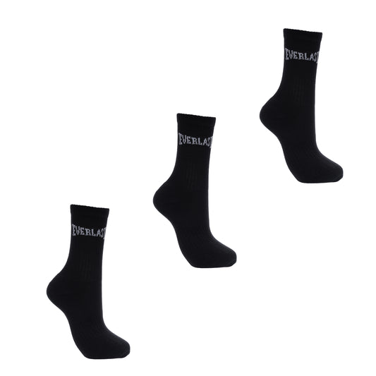 Men's Crew Socks 3 Pack - Black view 2
