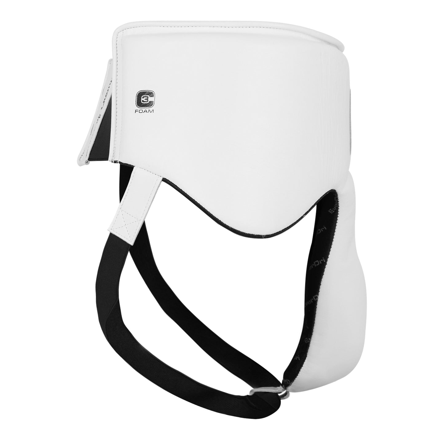 Elite Pro Leather Hook & Loop Groin Protector White