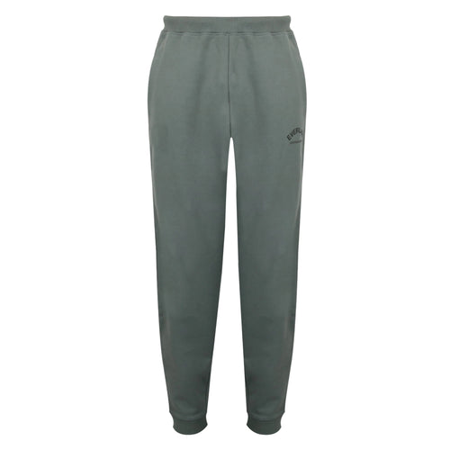 Gray sweatpants with a brand logo on a light gray background
