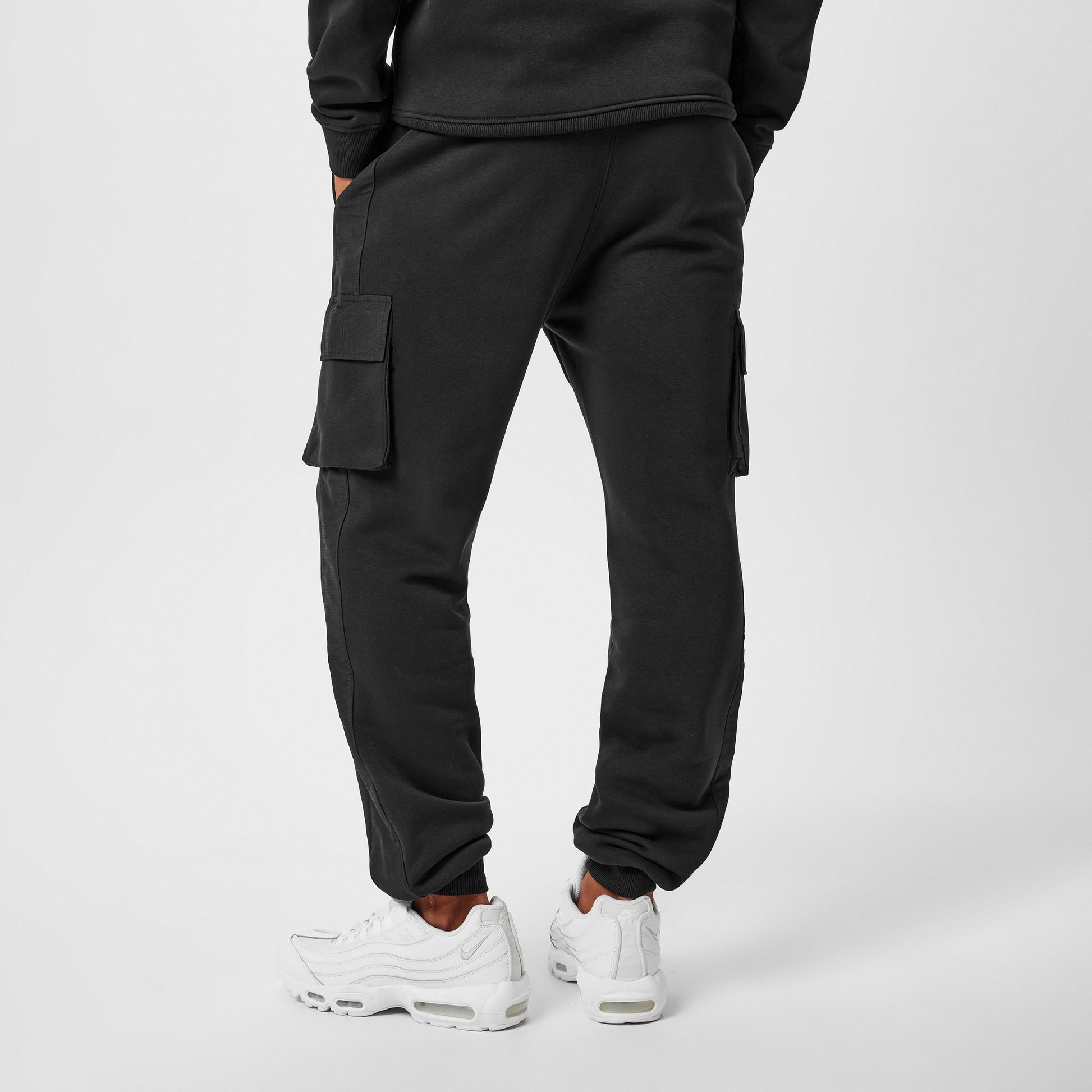 Mens Contrast Utility Pants Black