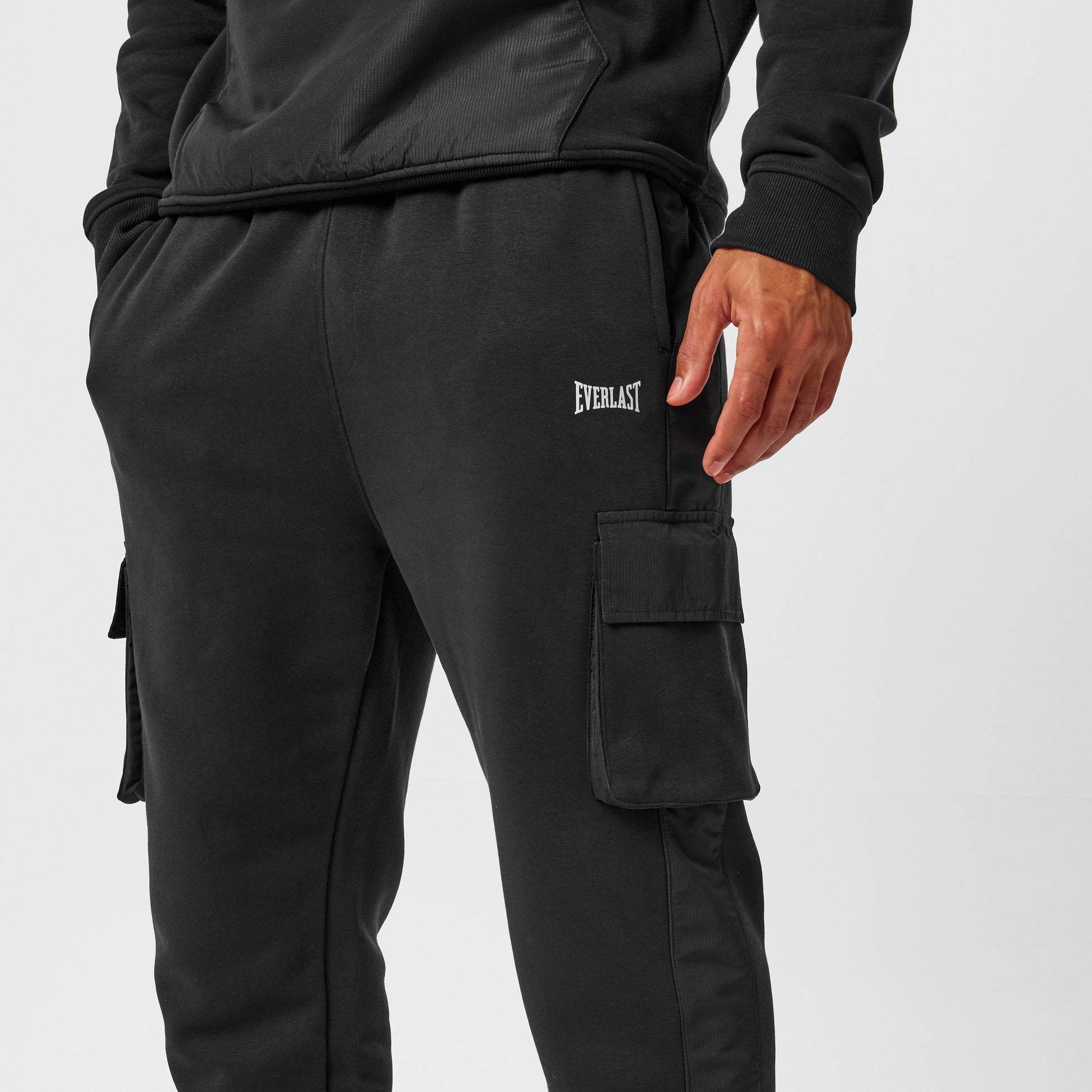Mens Contrast Utility Pants Black