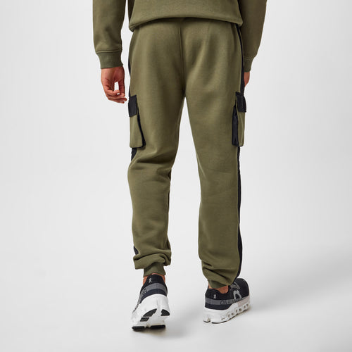 Mens Contrast Utility Pants Olive