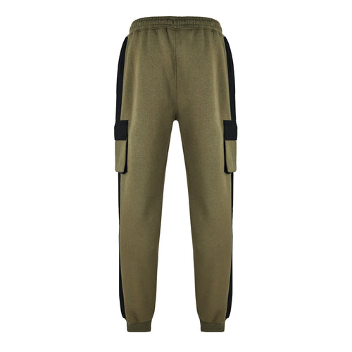 Mens Contrast Utility Pants Olive