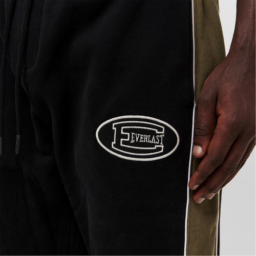 Black Mens Cut and Sew Joggers