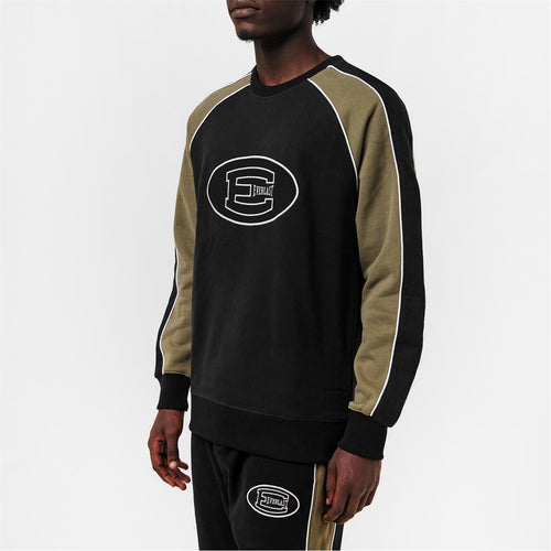 Black Mens Cut and Sew Sweathshirt