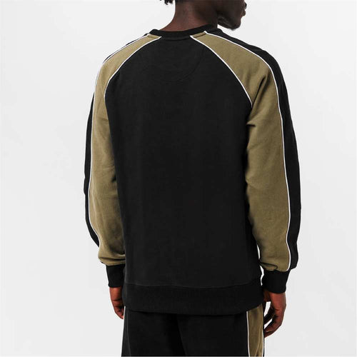 Black Mens Cut and Sew Sweathshirt