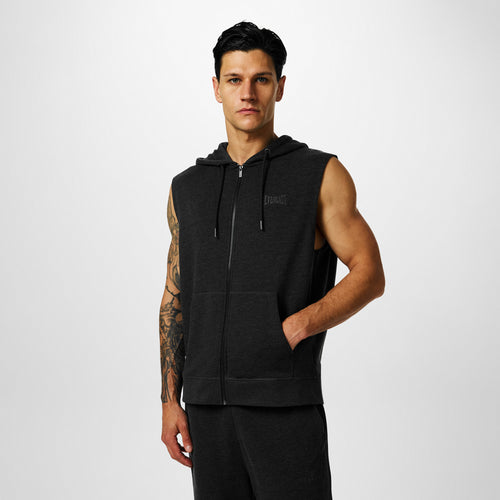 Men's Box Sleeveless Hoodie - Charcoal