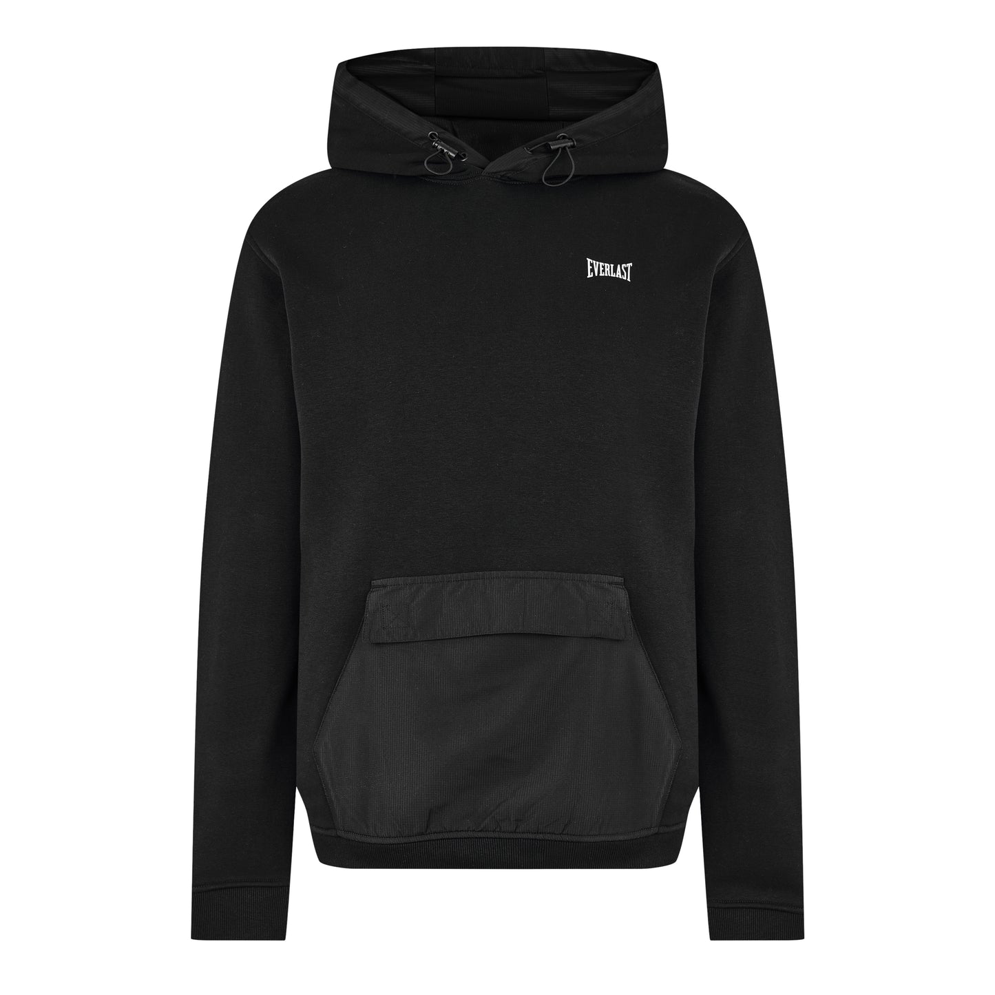 Mens Contrast Panel Hoodie - Black