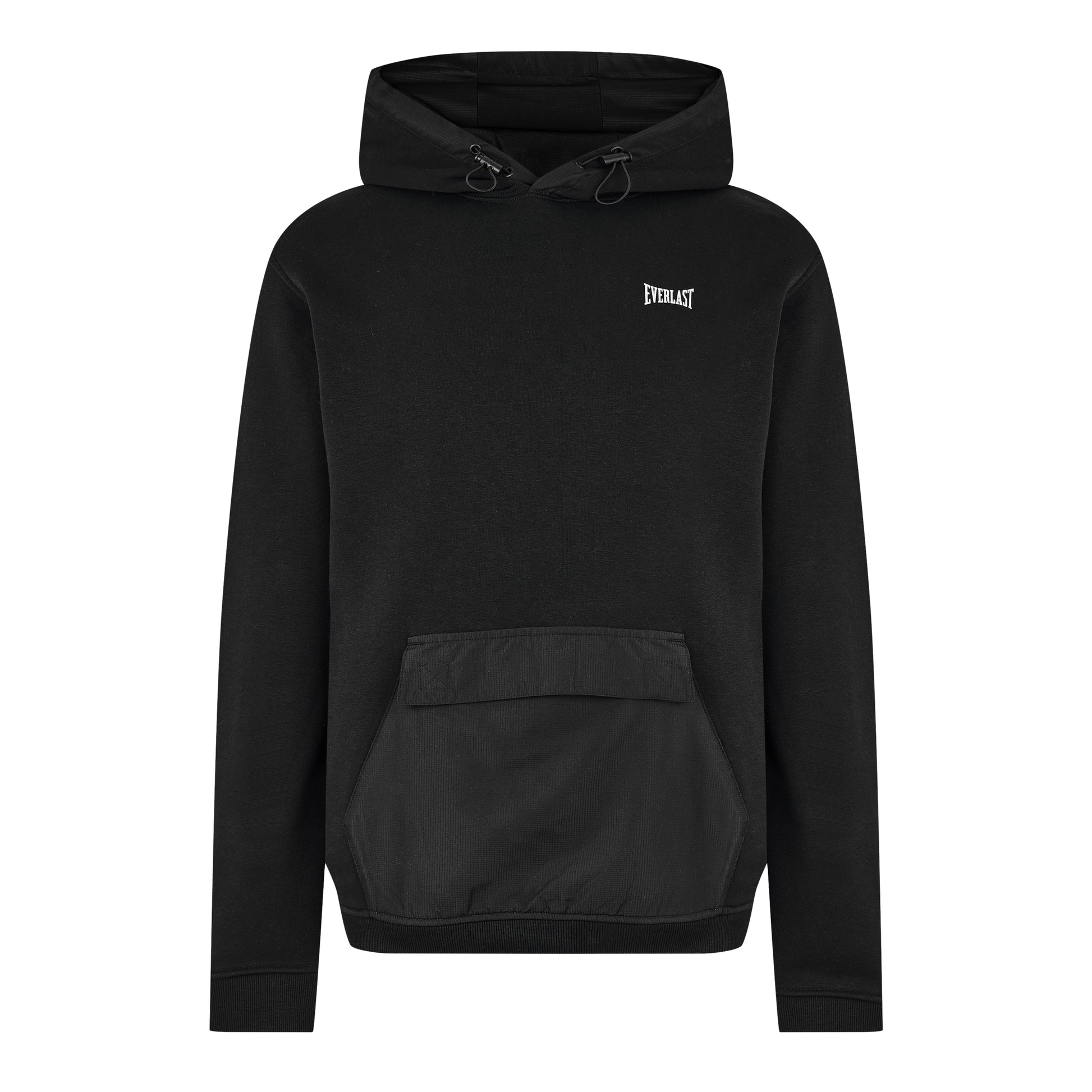 Mens Contrast Panel Hoodie - Black