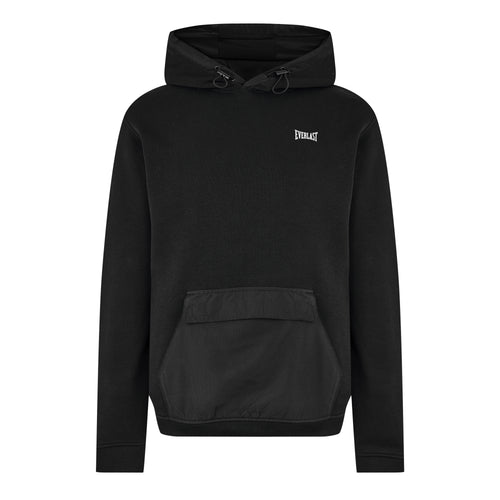 Mens Contrast Panel Hoodie - Black
