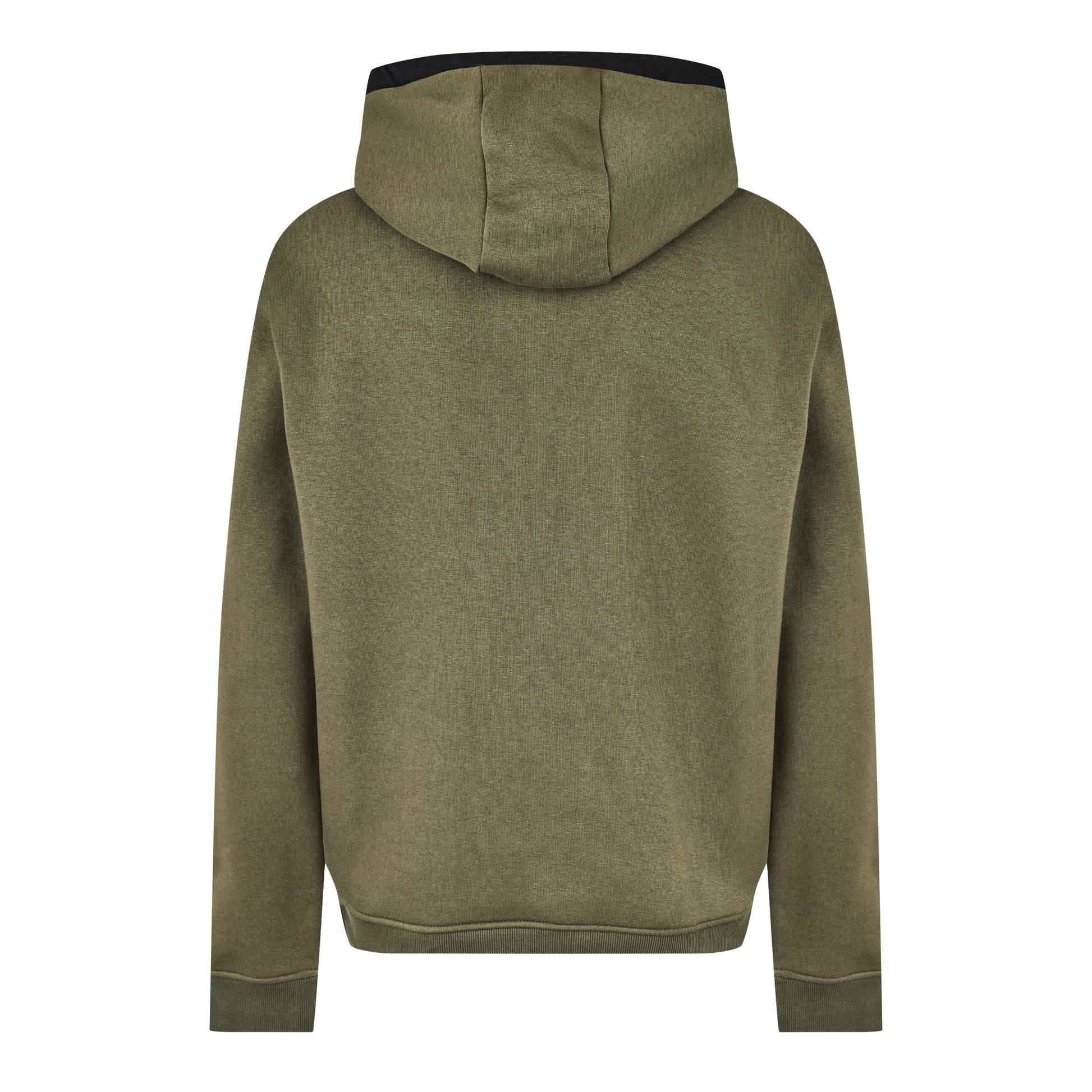 Mens Contrast Panel Hoodie - Olive