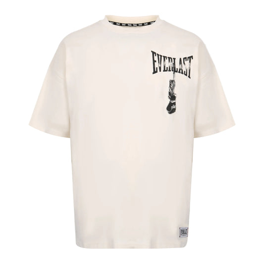 Men's Print Gloves Back Graphic Oversize T-Shirt White view 1