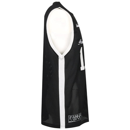 Black basketball jersey with number 1 on a white background